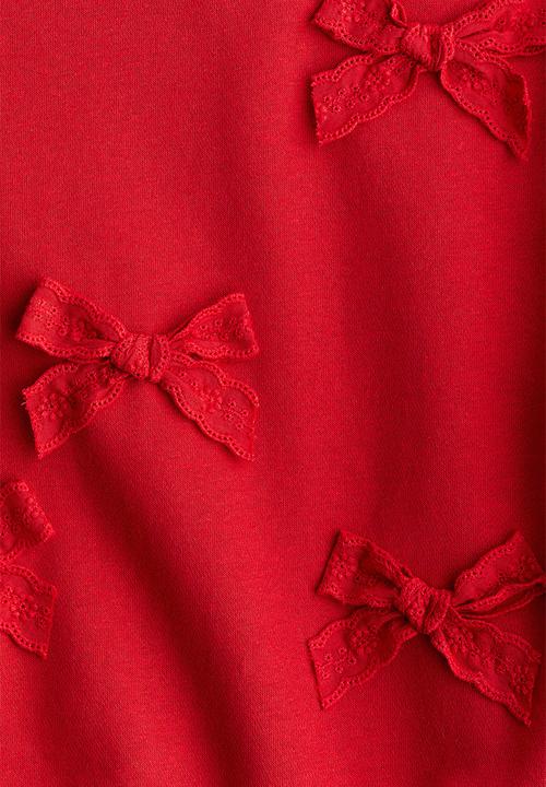 H&M - Appliqu?d brushed-inside sweatshirt - red