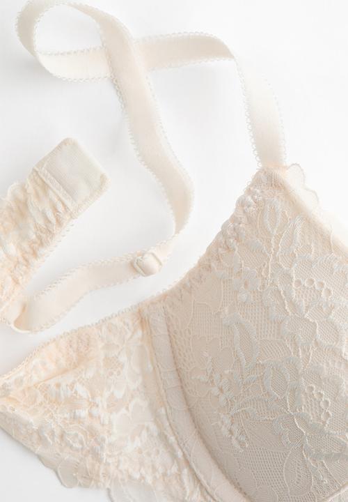 H&M - Lace super push-up bra - cream
