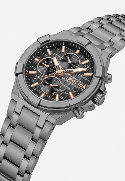 Police - IP Gun Gun Dial IP Gun Bracelet Strap - Grey