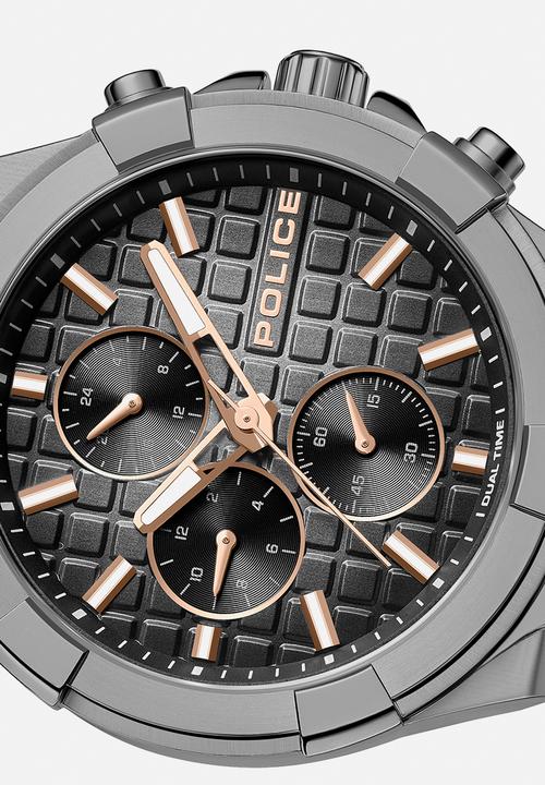Police - IP Gun Gun Dial IP Gun Bracelet Strap - Grey