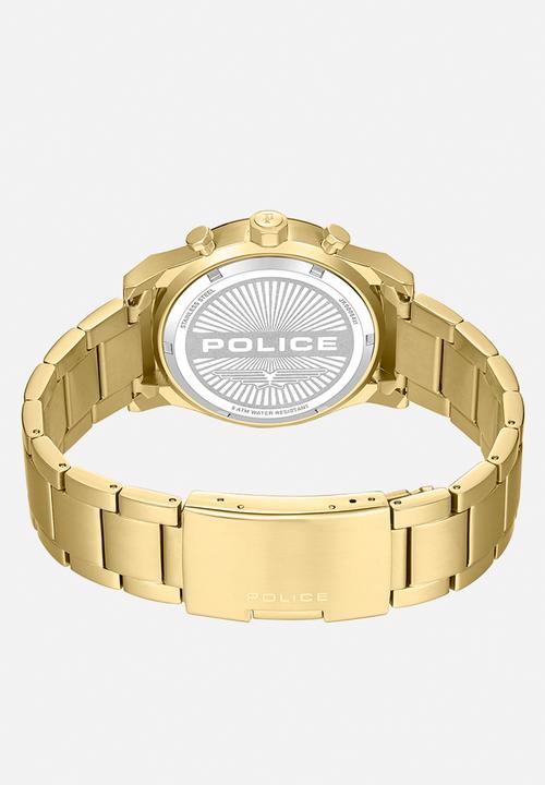 Police - IP Black Dial IPG Bracelet Strap - Gold/Black