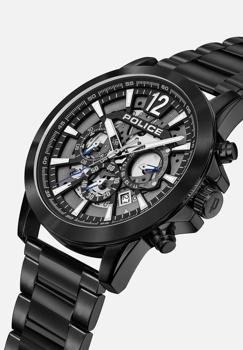 Police - IP Case Black IP Steel Bracelet Strap - Black