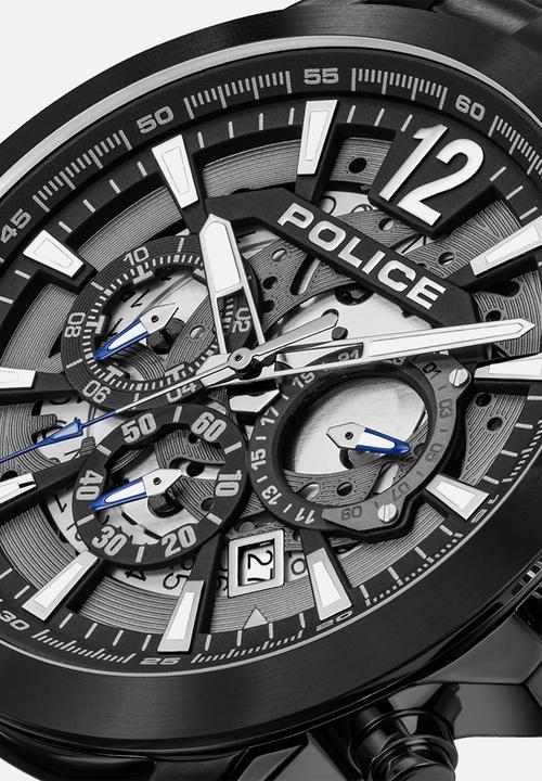Police - IP Case Black IP Steel Bracelet Strap - Black