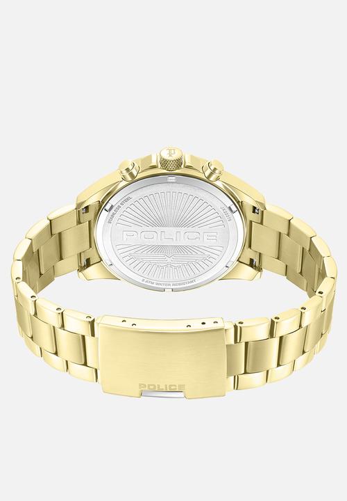 Police - IP Case Green Dial Bracelet Strap - Gold