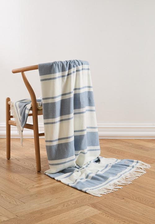 Melody Stripe Throw Overcast - Sky/Natural