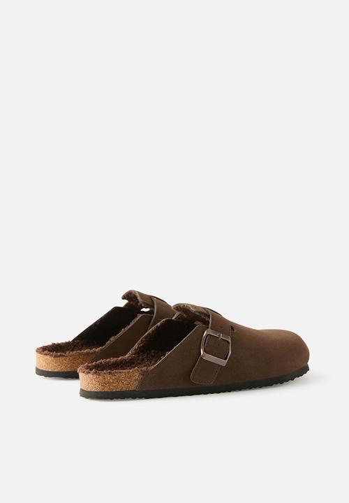 Cotton On - Rex buckle mule - brown cosy