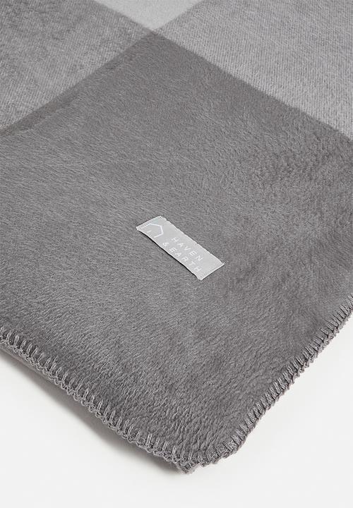 Haven & Earth  - Top Suede Bed Throw - Iron/Wild Dove