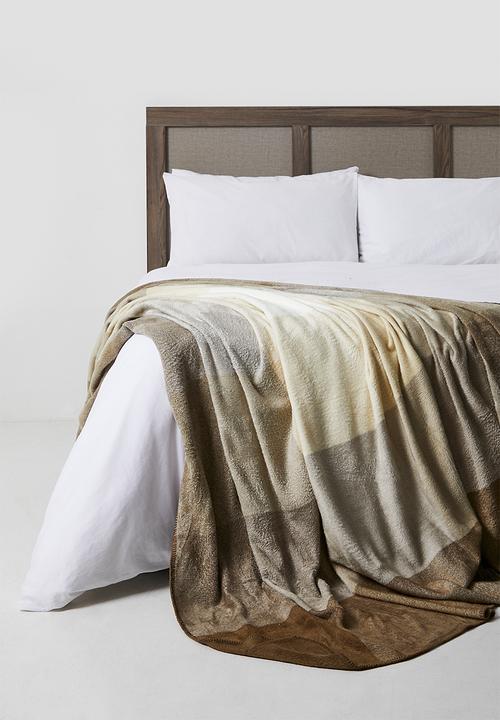 Top Suede Bed Throw - Coffee/Cobblestone