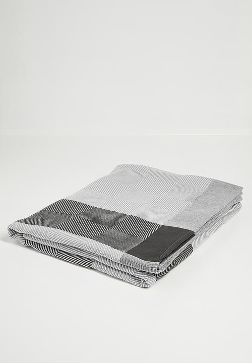 Haven & Earth  - Protea Bed Throw - Steel/Wild Dove