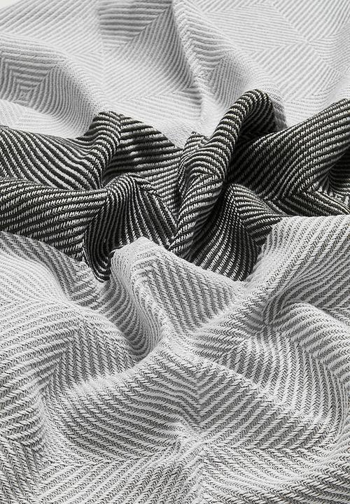Haven & Earth  - Protea Bed Throw - Steel/Wild Dove