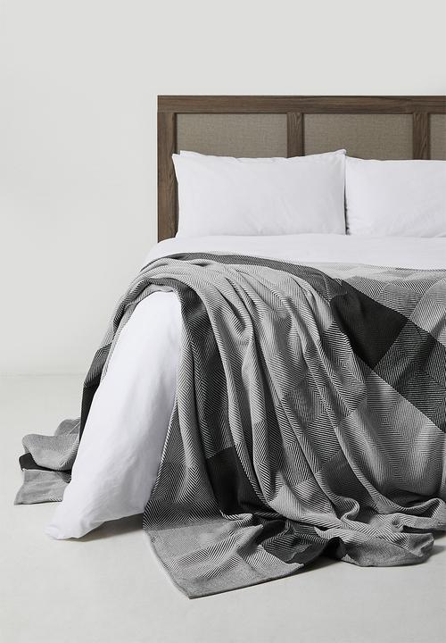 Protea Bed Throw - Steel/Wild Dove