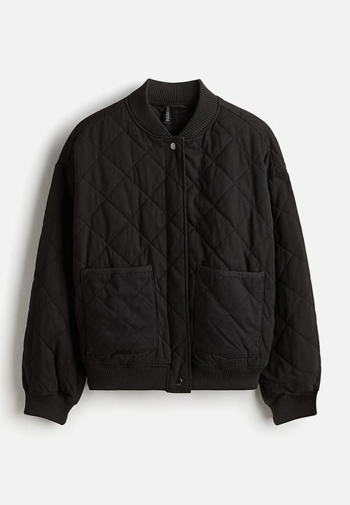 H&M - Quilted bomber jacket - dark grey