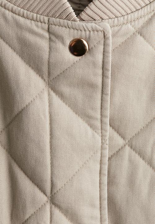 H&M - Quilted bomber jacket - beige