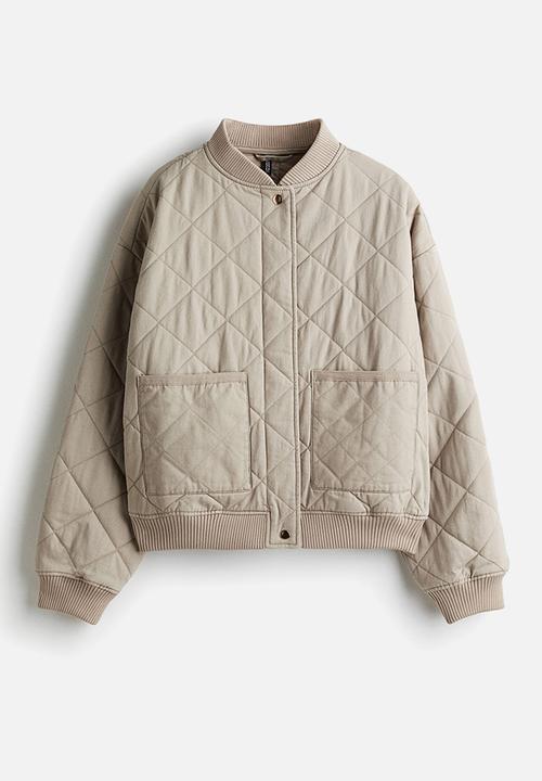 H&M - Quilted bomber jacket - beige