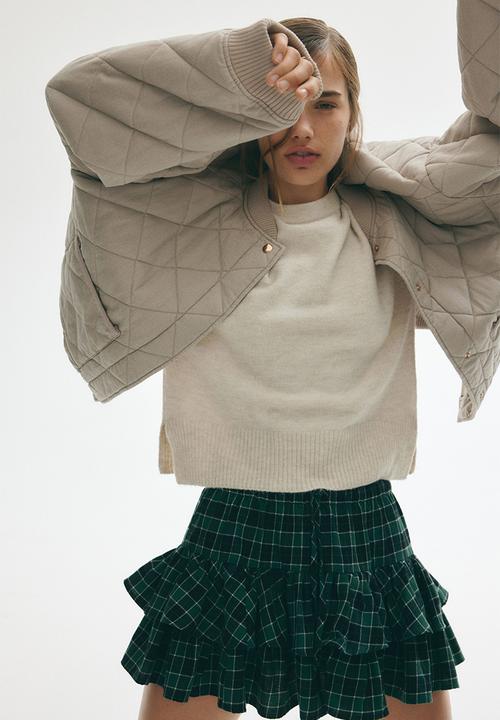 H&M - Quilted bomber jacket - beige