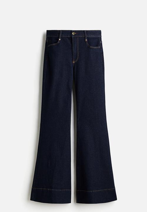 H&M - Flared high jeans - dark denim blue