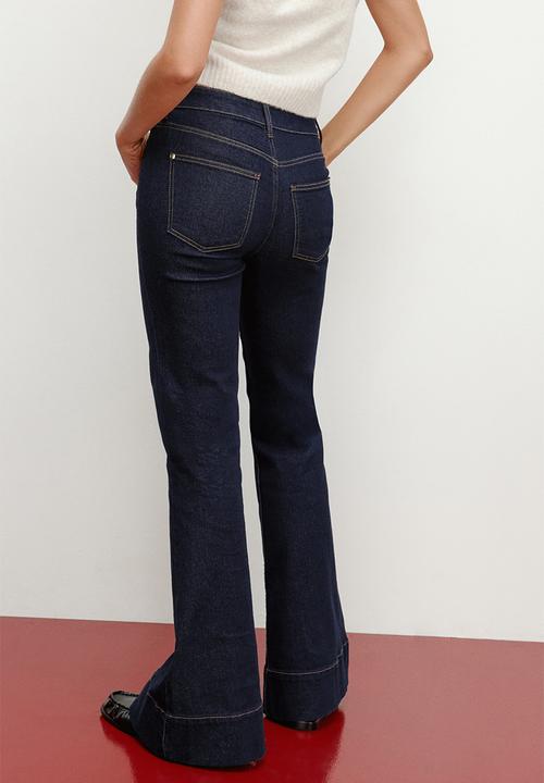 H&M - Flared high jeans - dark denim blue