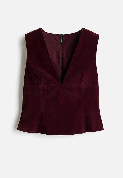 H&M - Vest top - burgundy