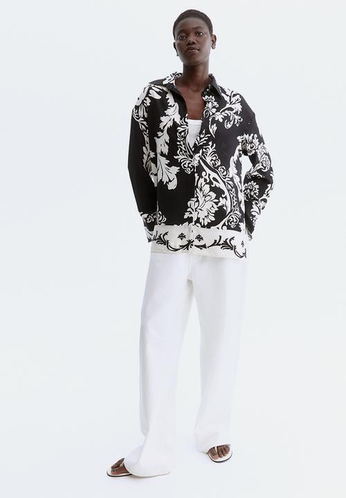 H&M - Loose-fit shirt - black/patterned