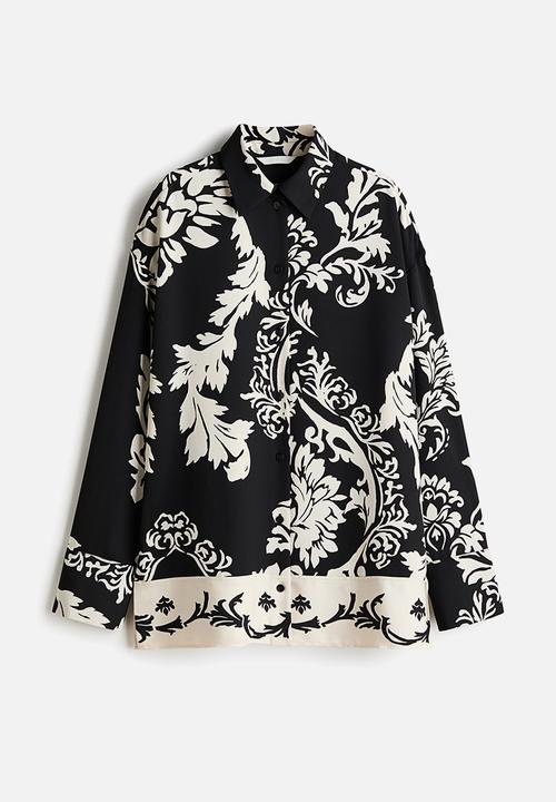 H&M - Loose-fit shirt - black/patterned