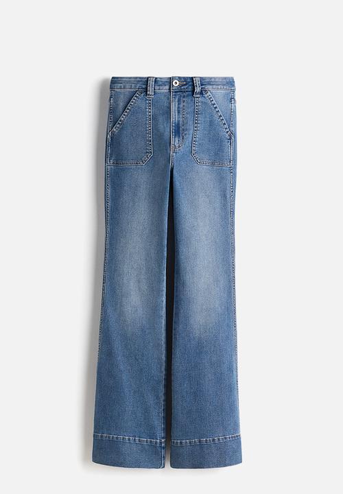 H&M - Flared high jeans - denim blue