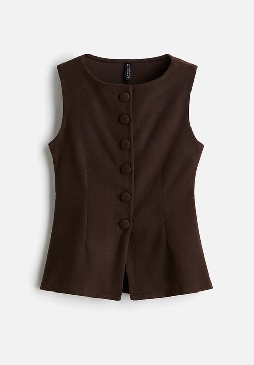 H&M - Jersey waistcoat - brown