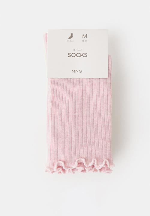 MANGO - Socks RIBSHORT - Pink