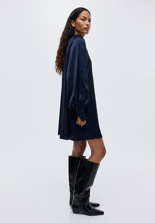 is navy blue dress appropriate for a funeral Louise Misha Rinala Dress  Erica Wilson