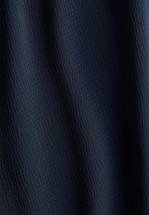 H&M - Scarf-detail satin dress - navy blue