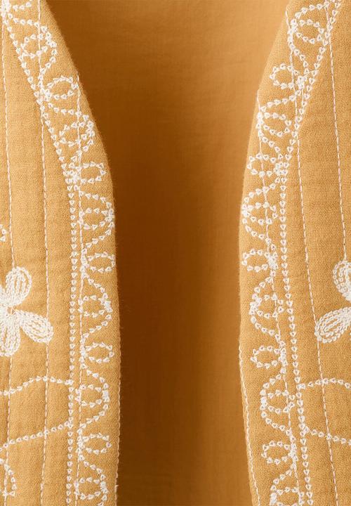 MANGO - Vest FLOWY - Medium Yellow