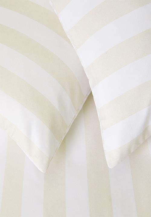 Sixth Floor - Stripe duvet cover - Stone