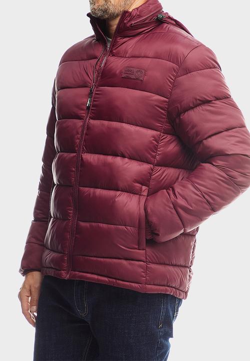 JEEP - Core Long Sleeve Puffer Jacket - Dark Cherry