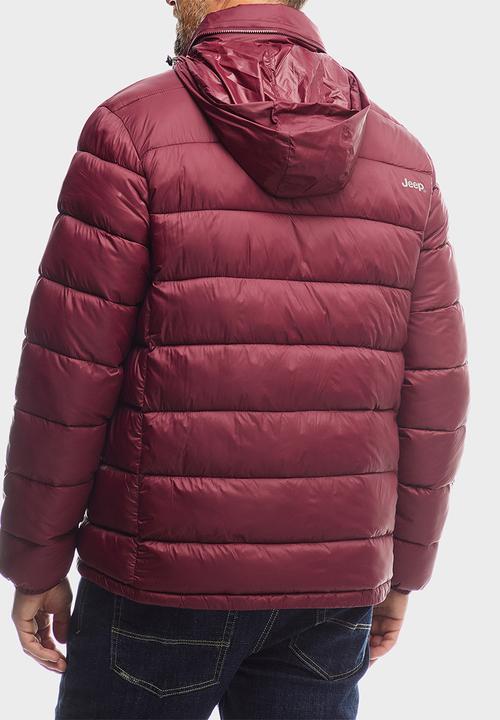 JEEP - Core Long Sleeve Puffer Jacket - Dark Cherry