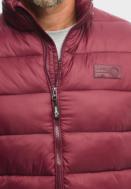 JEEP - Core Long Sleeve Puffer Jacket - Dark Cherry