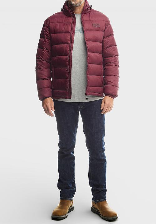 JEEP - Core Long Sleeve Puffer Jacket - Dark Cherry