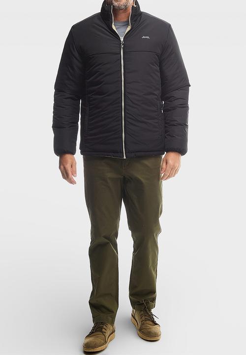 JEEP - Reversible Puffer Jacket  - Black & Khaki 