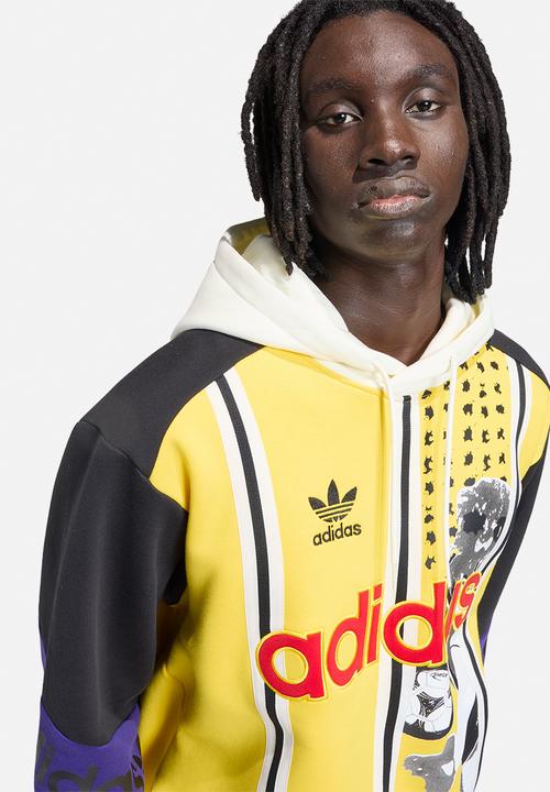 adidas Originals - ARCHIVE FOOTBALL GRAPHIC HOODIE - Eqt Yellow