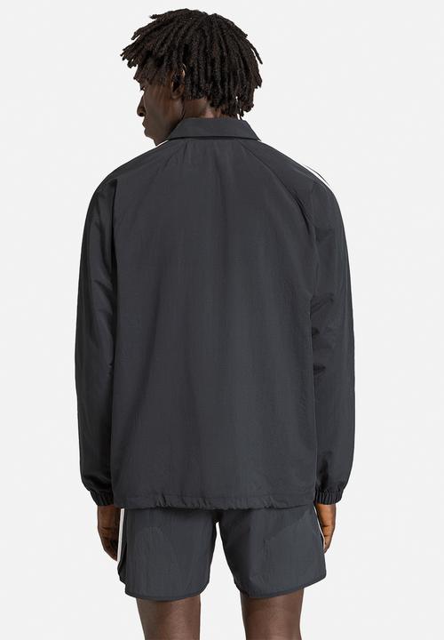 adidas Originals - Black 3-STRIPES Coach Jacket - Black/Wht