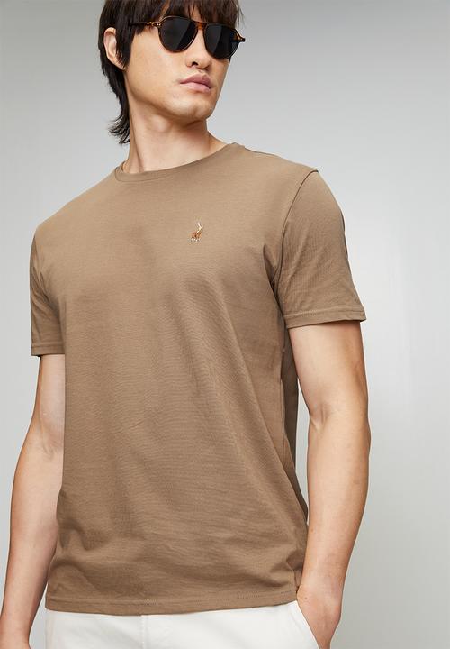 POLO - Lucas Essential Crew Neck Short sleeve Tee - Taupe