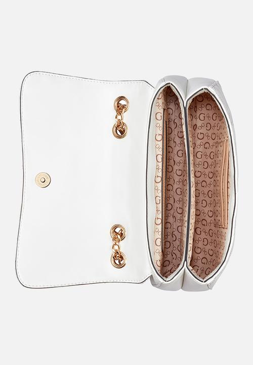 GUESS - Ramona Convertible Crossbody Flap Bag-White