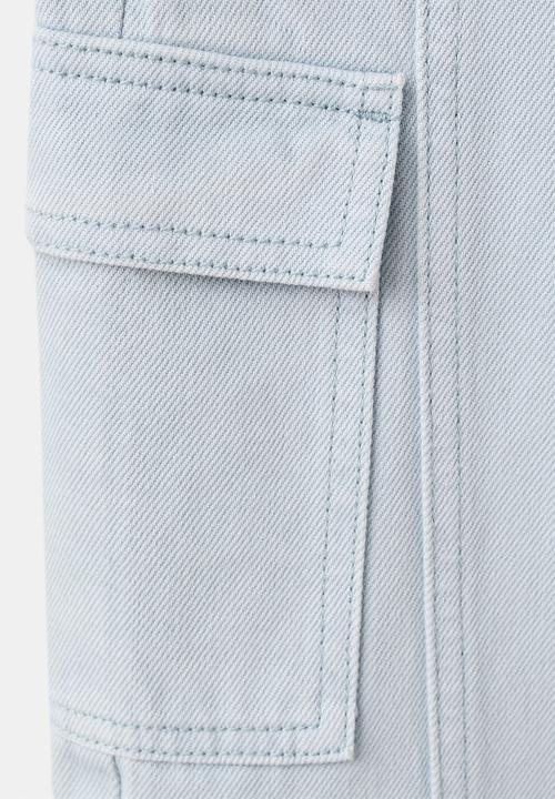 MANGO - Jeans CARGO - Light/Pastel Blue