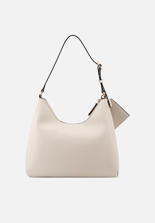 GUESS - Wells Shoulder Satchel Bag - Stone