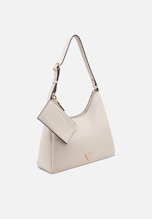 GUESS - Wells Shoulder Satchel Bag - Stone