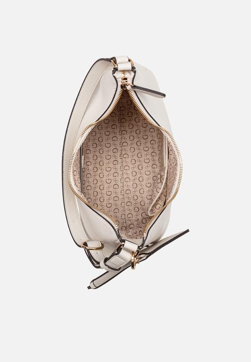GUESS - Wells Shoulder Satchel Bag - Stone
