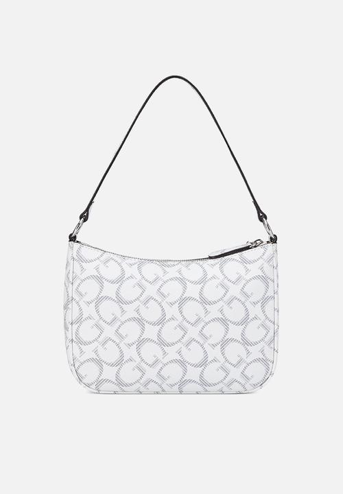 GUESS - Granby Mini Crossbody Top Zip Bag-White