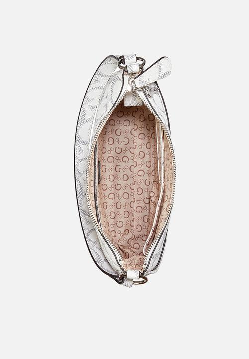 GUESS - Granby Mini Crossbody Top Zip Bag-White