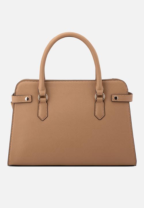 GUESS - Rosie Satchel Bag - Saddle Tan