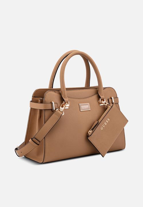 GUESS - Rosie Satchel Bag - Saddle Tan