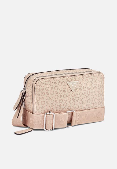 GUESS - Viviette Mini Zip Crossbody Bag-Latte
