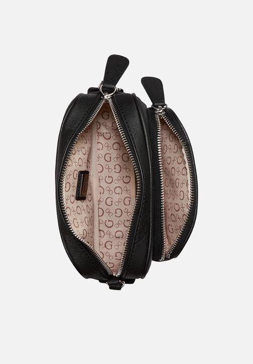 GUESS - Joella Mini Zip Crossbody Bag - Black